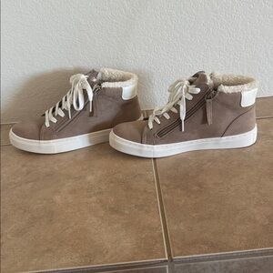 Universal Threads Tan High-Top Sneakers with White Accents